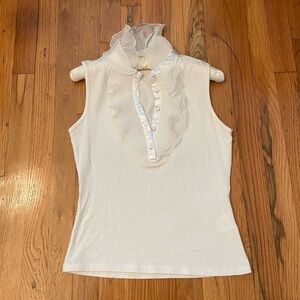 Lily & Kate White Sleeveless Blouse Size Medium